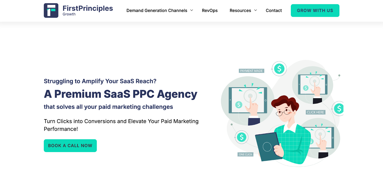 FirstPrinciples Growth PPC agency page