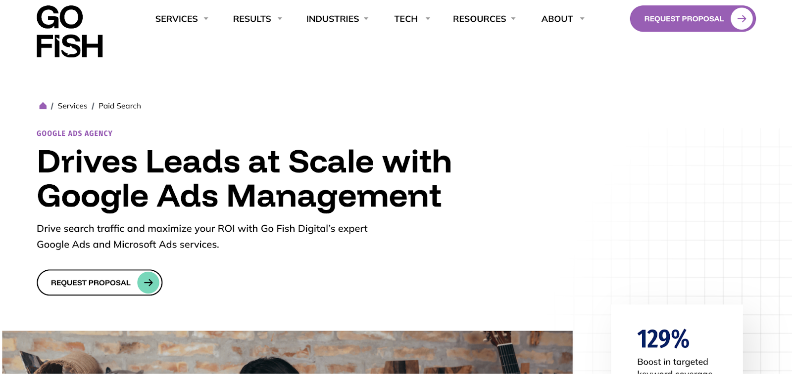 Go Fish paid ads page