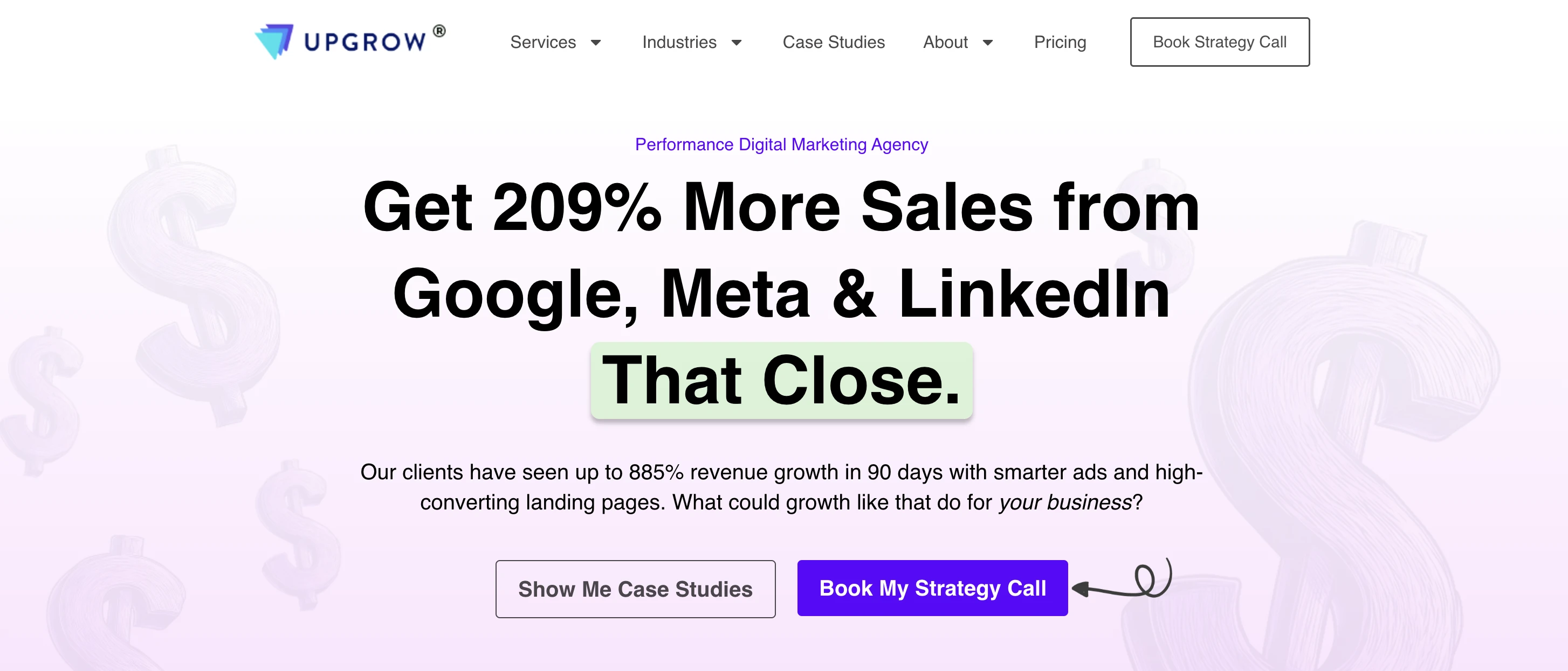 Screenshot of Upgrow platform