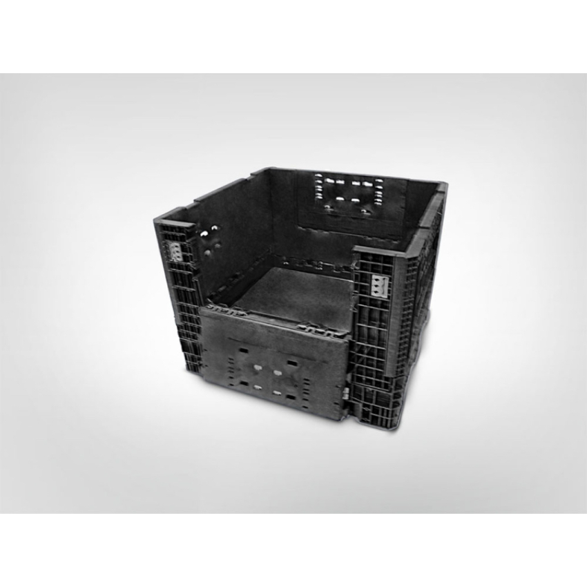 TDP 4845-34 collapsible bulk container with drop door open for side access loading