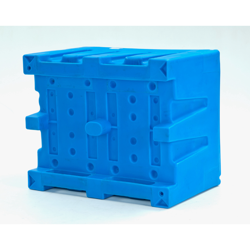 Bonar Sani-Box self-draining bottom detail, no seams or gaps for complete drainage