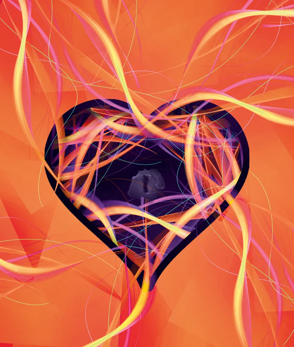 Abstract heart design representing Anima and Animus