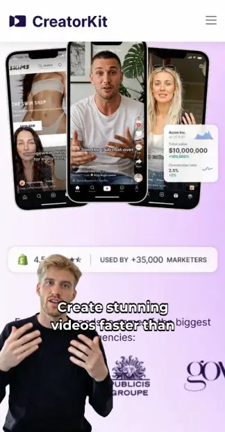 AI video ad example generated with CreatorKit