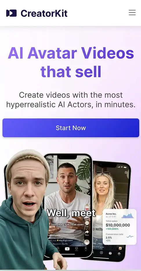 AI video ad example generated with CreatorKit