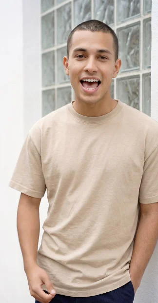 AI actor speaking directly to camera with natural expressions and hyper-realistic lip-sync technology