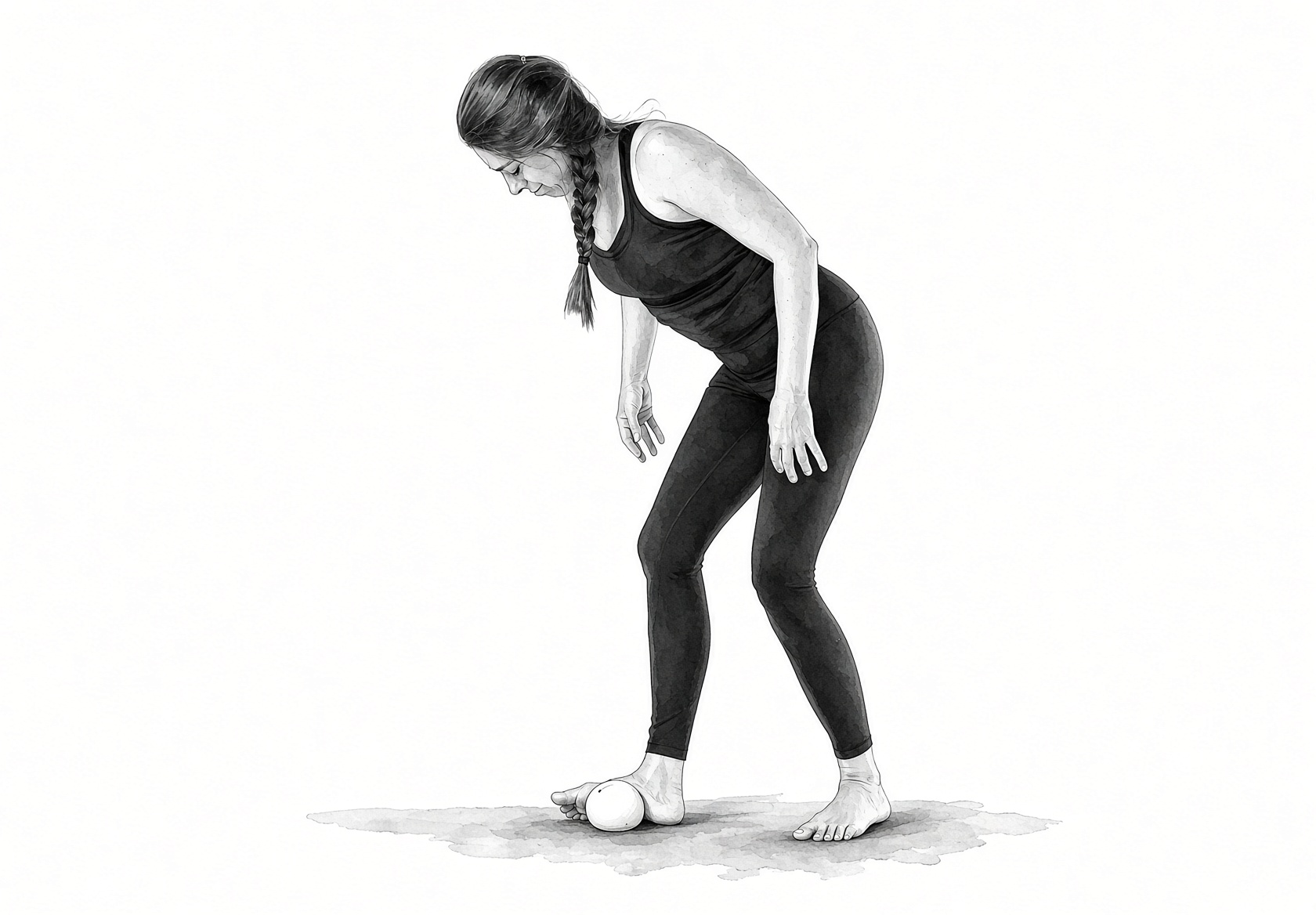 standing plantarfascia with ball
