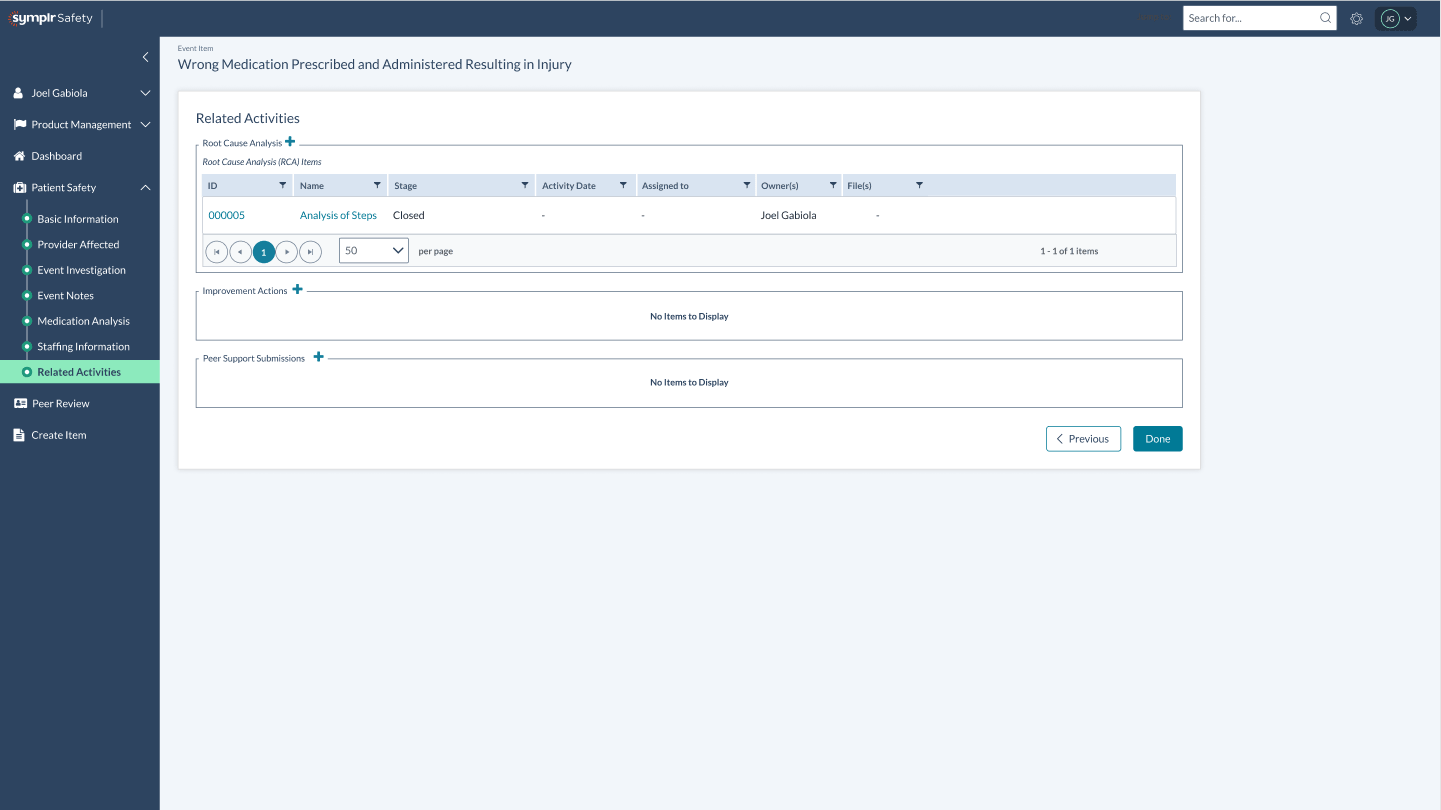 Safety investigation root cause analysis closed