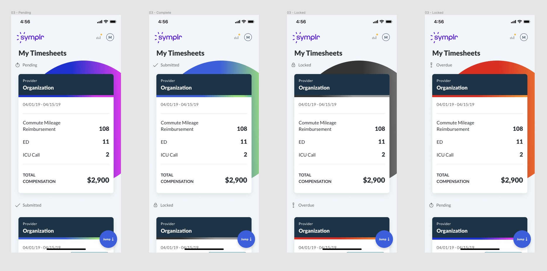 Time tracking initial comps
