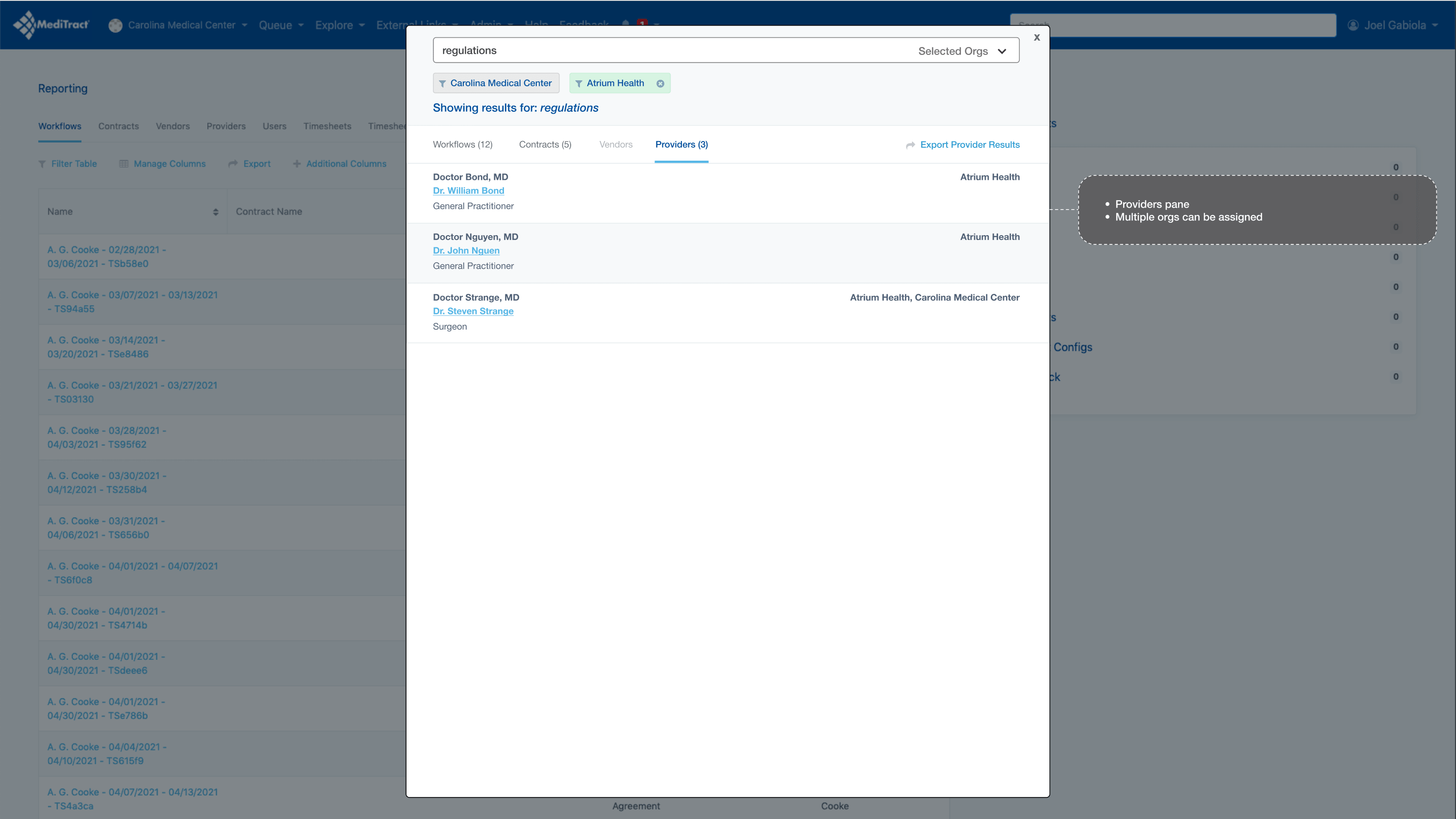 Export workflow results