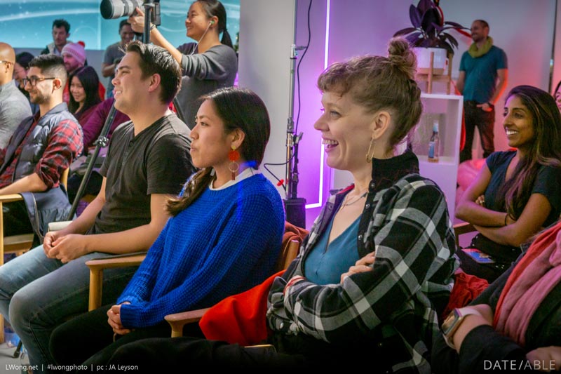 men and women at a Dateable live show