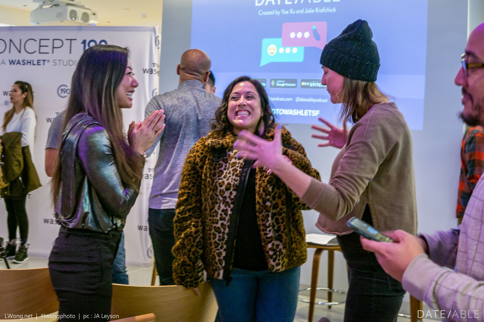 Yue meeting listeners at the Dateable live show