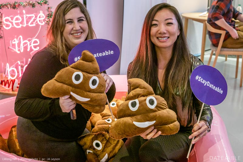 Julie and Yue at the Dateable live show