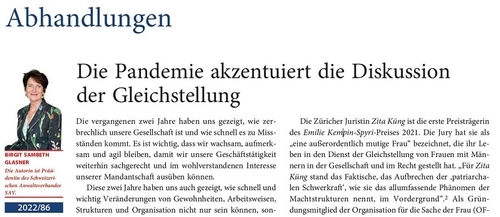 Interview: Die Pandemie akzentuiert die Diskussion der Gleichstellung