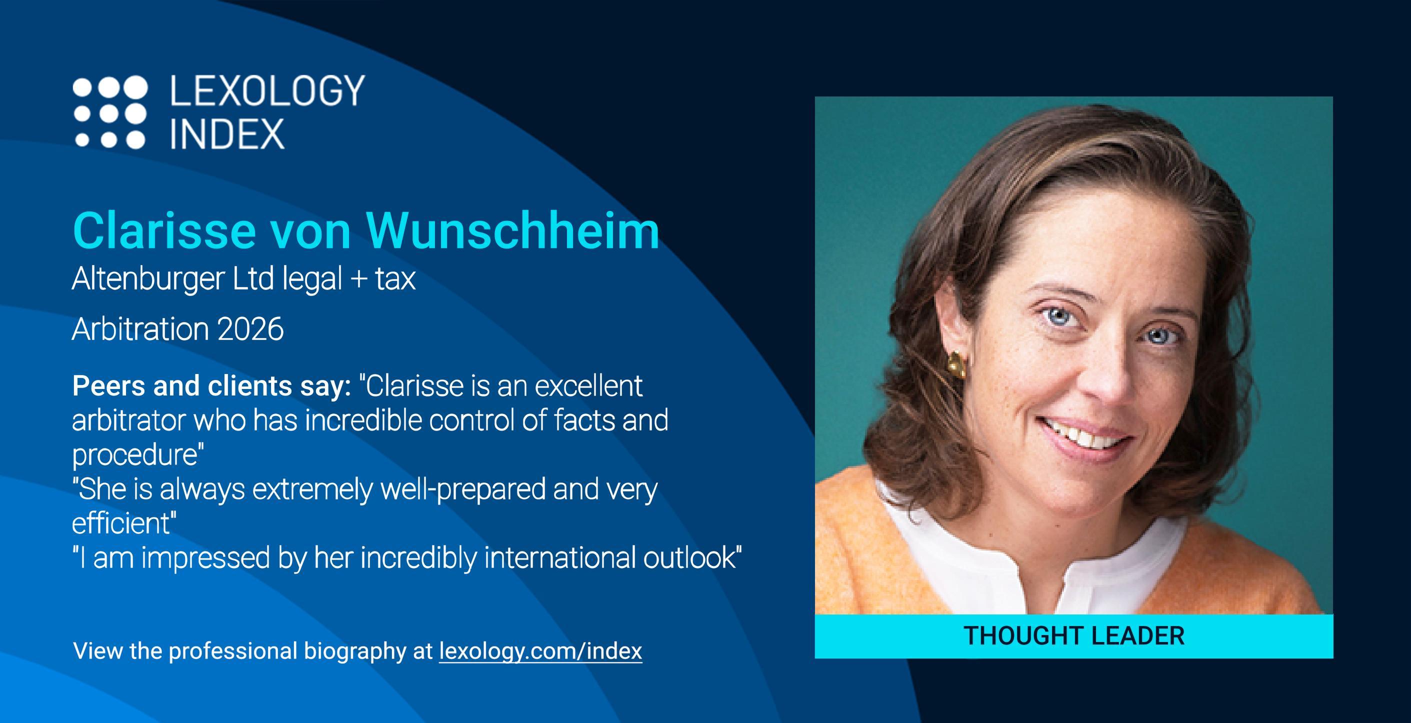 Indice Lexology - Rapporto sull'arbitrato 2026