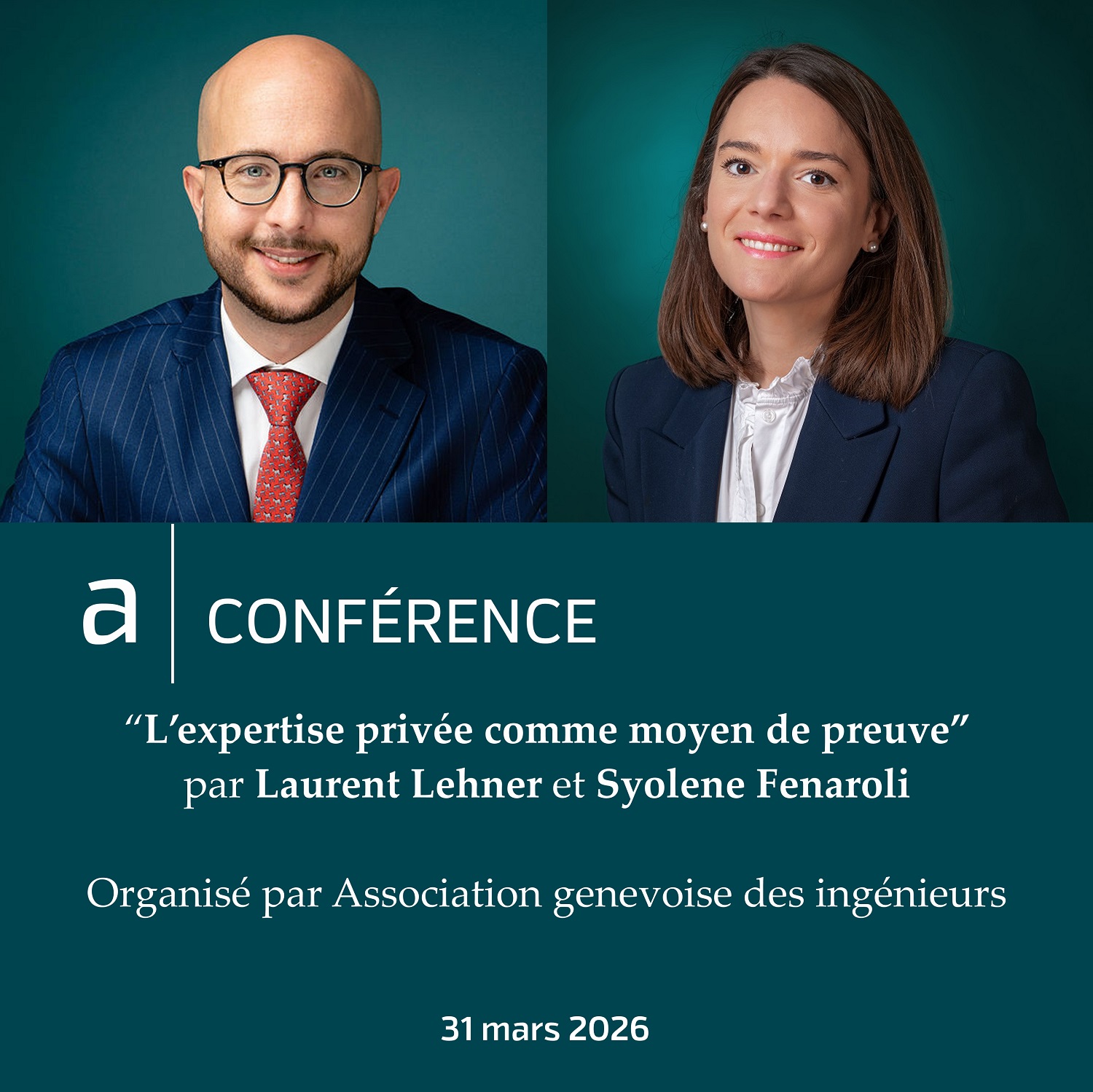 AGI conference: L’expertise privée comme moyen de preuve