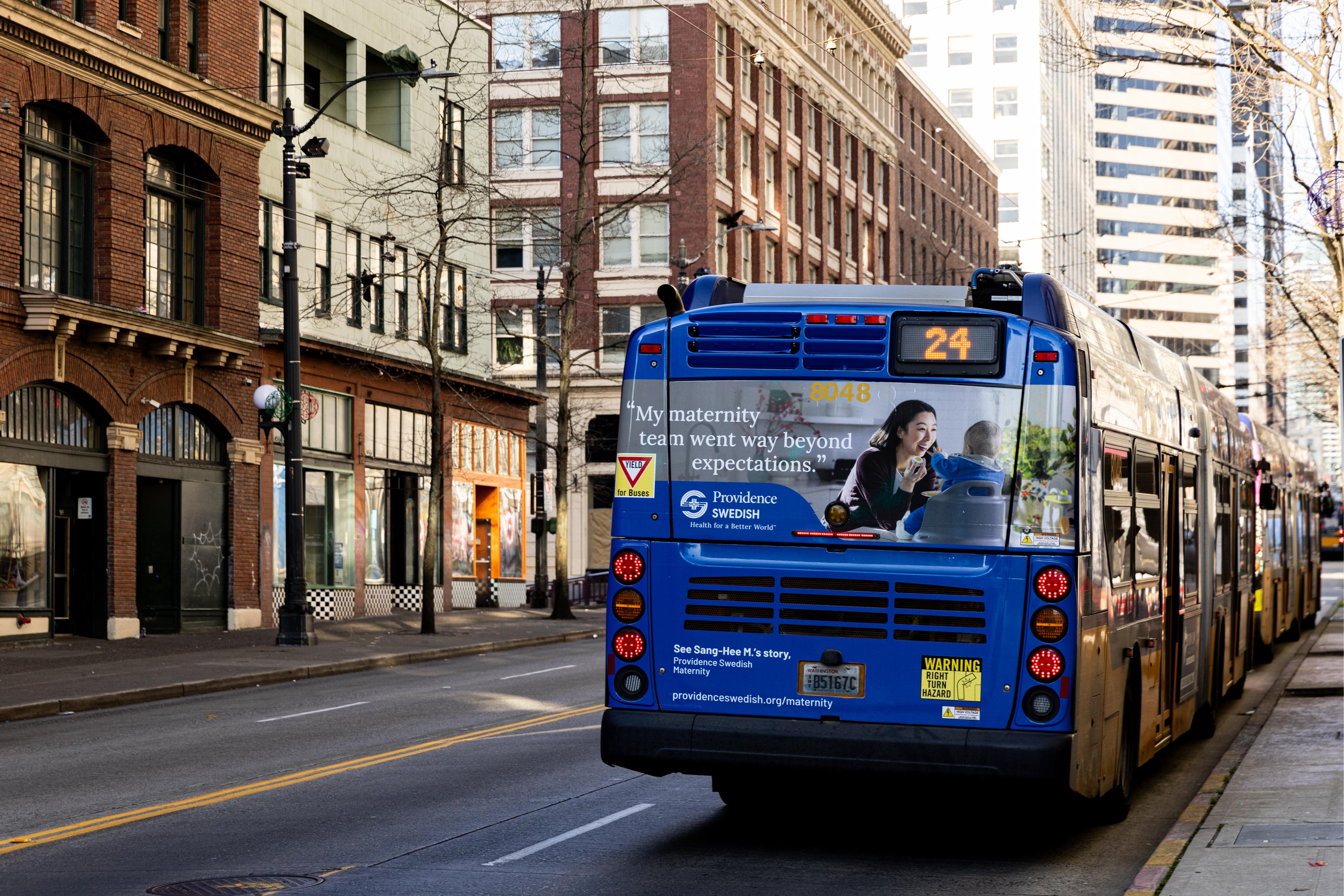 Bus with Providence wrap around add