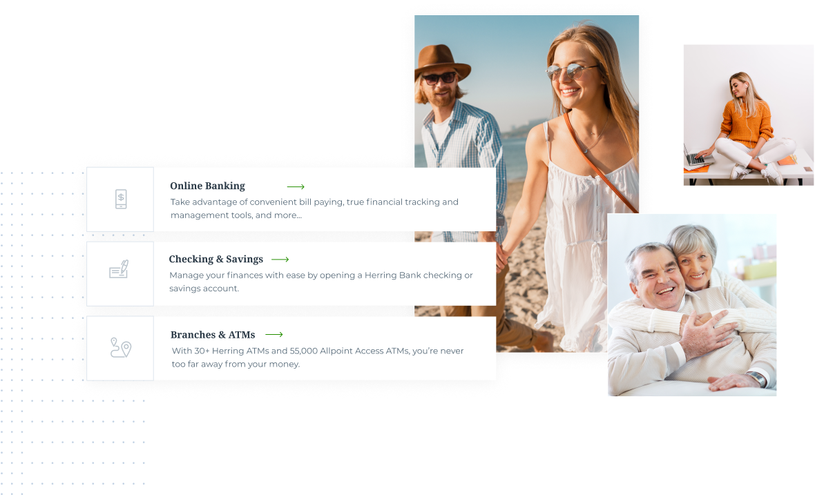 herring bank website content layout