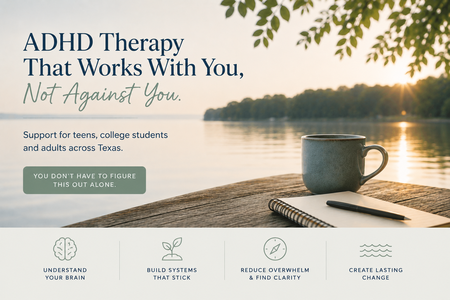 ADHD Therapy in Texas water scene 