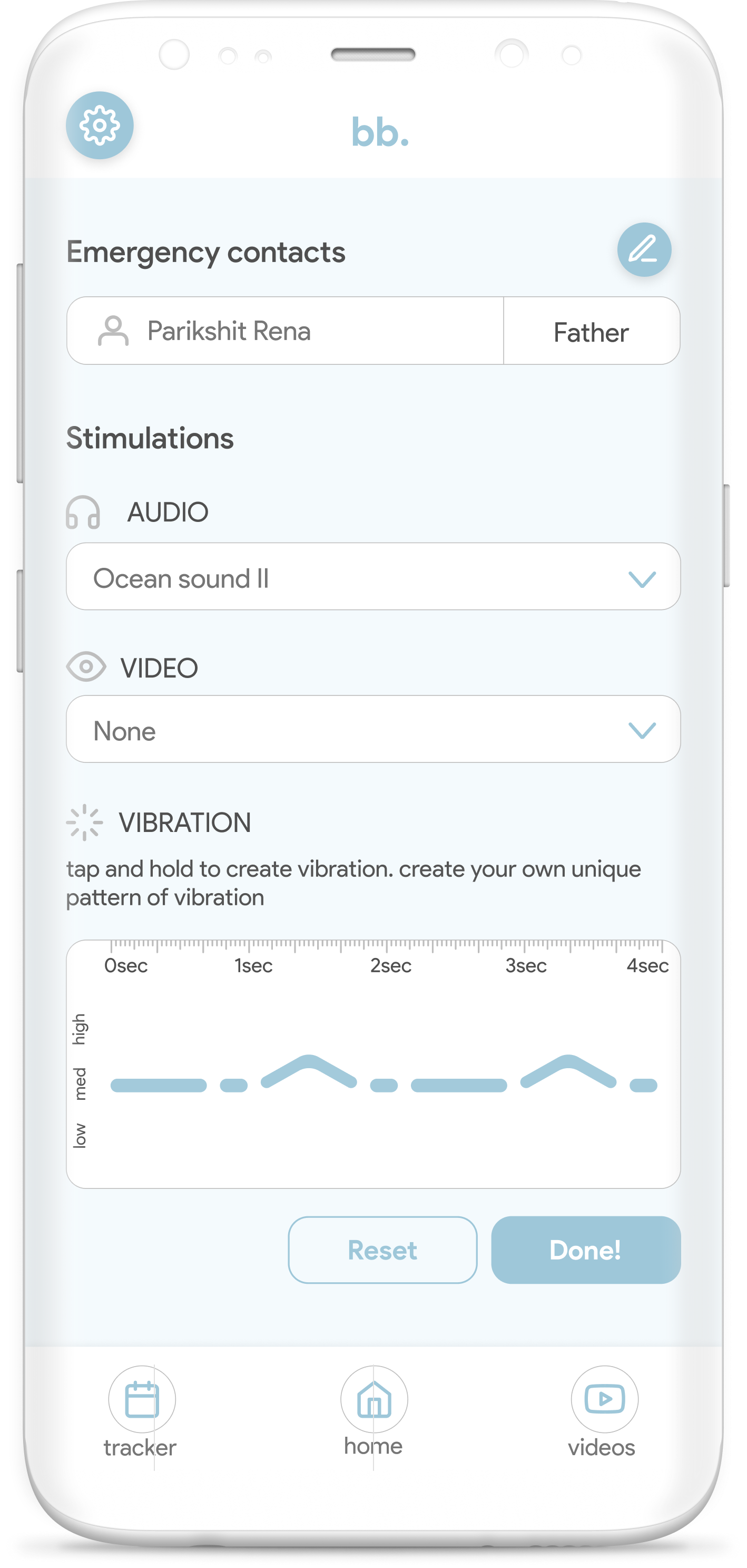 settings page