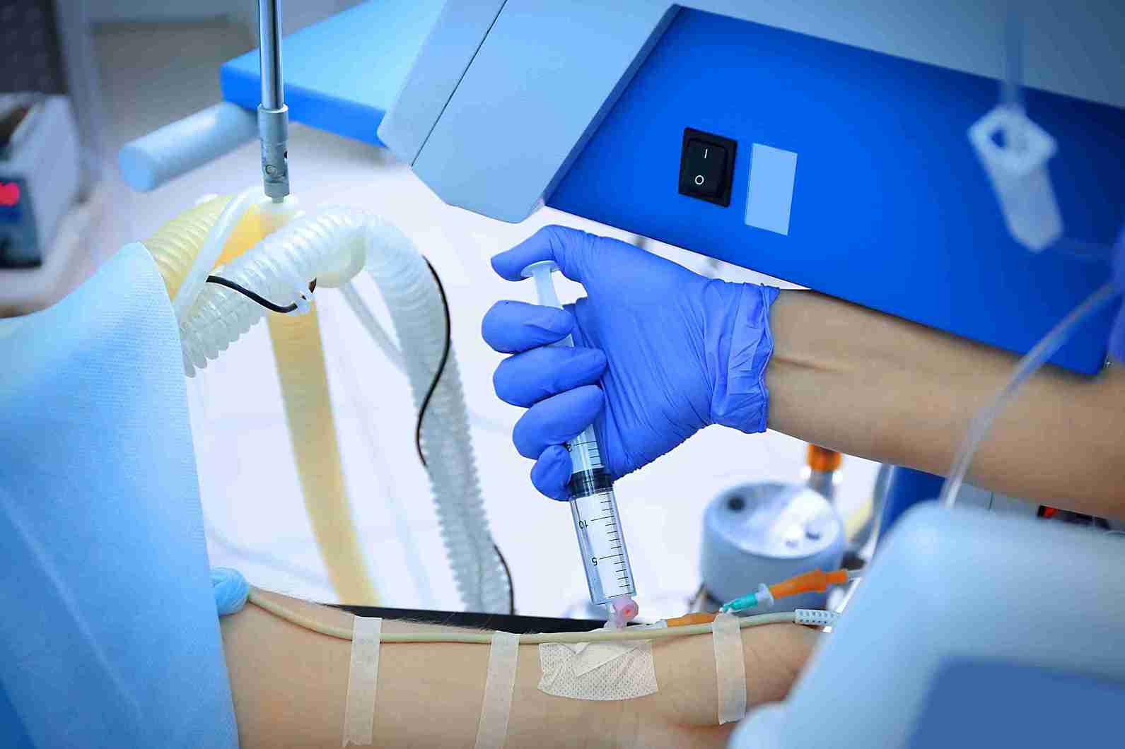 The procedure takes place under local anaesthesia or using epidural anaesthesia