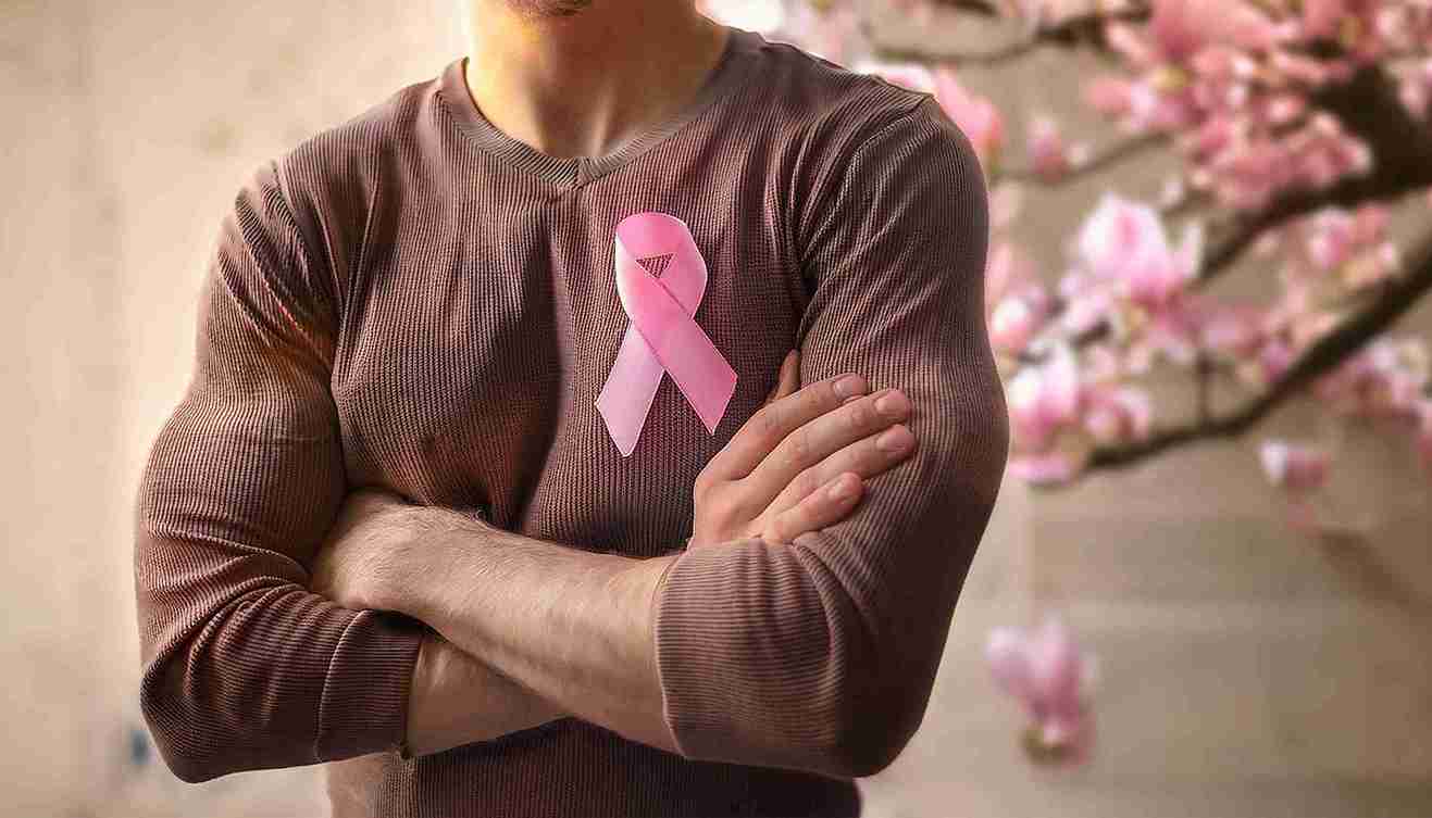 Male breast cancer is rare
