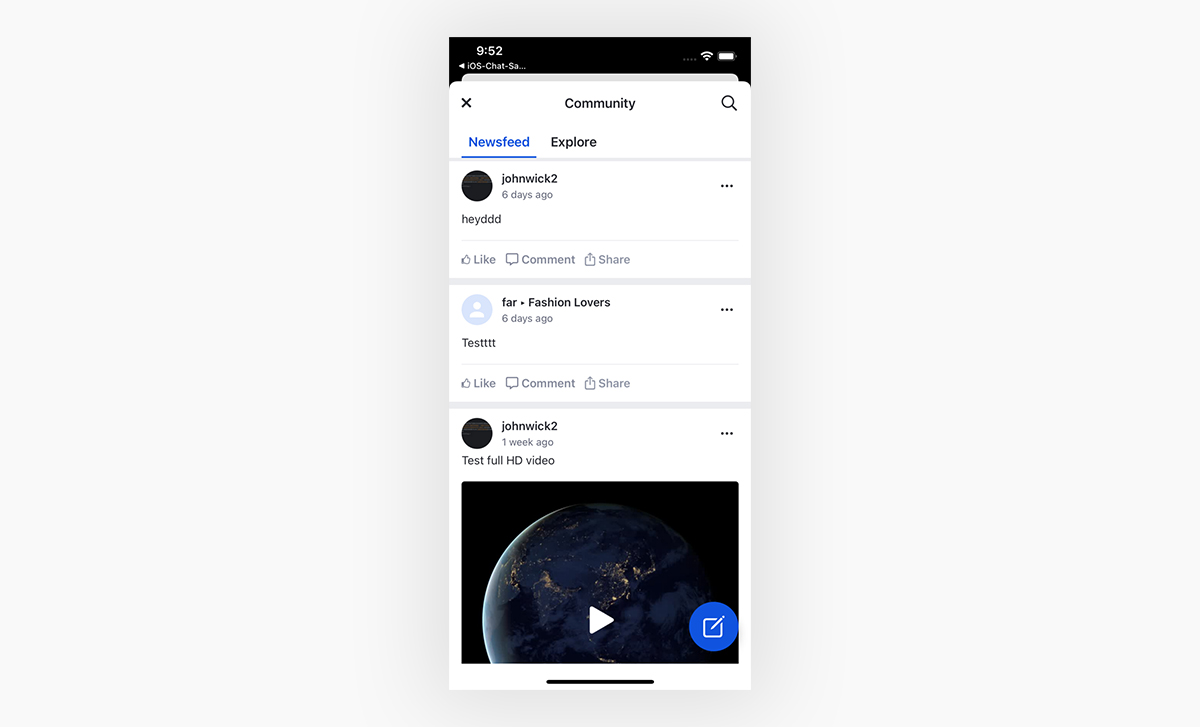 Amity iOS Social Open-source UIKit