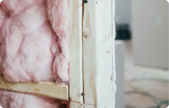 fiberglass insulation closeup