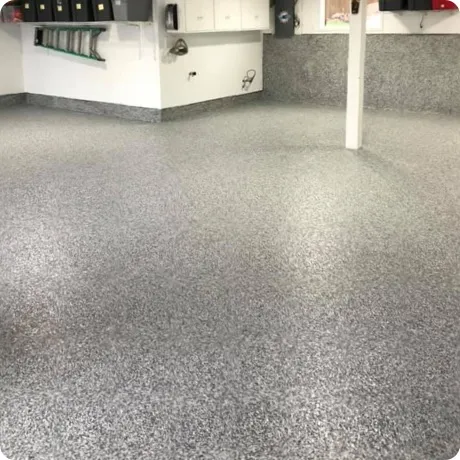 epoxy flake coated garage floor