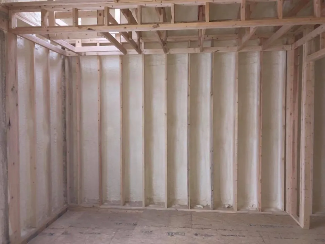 spray foam wall