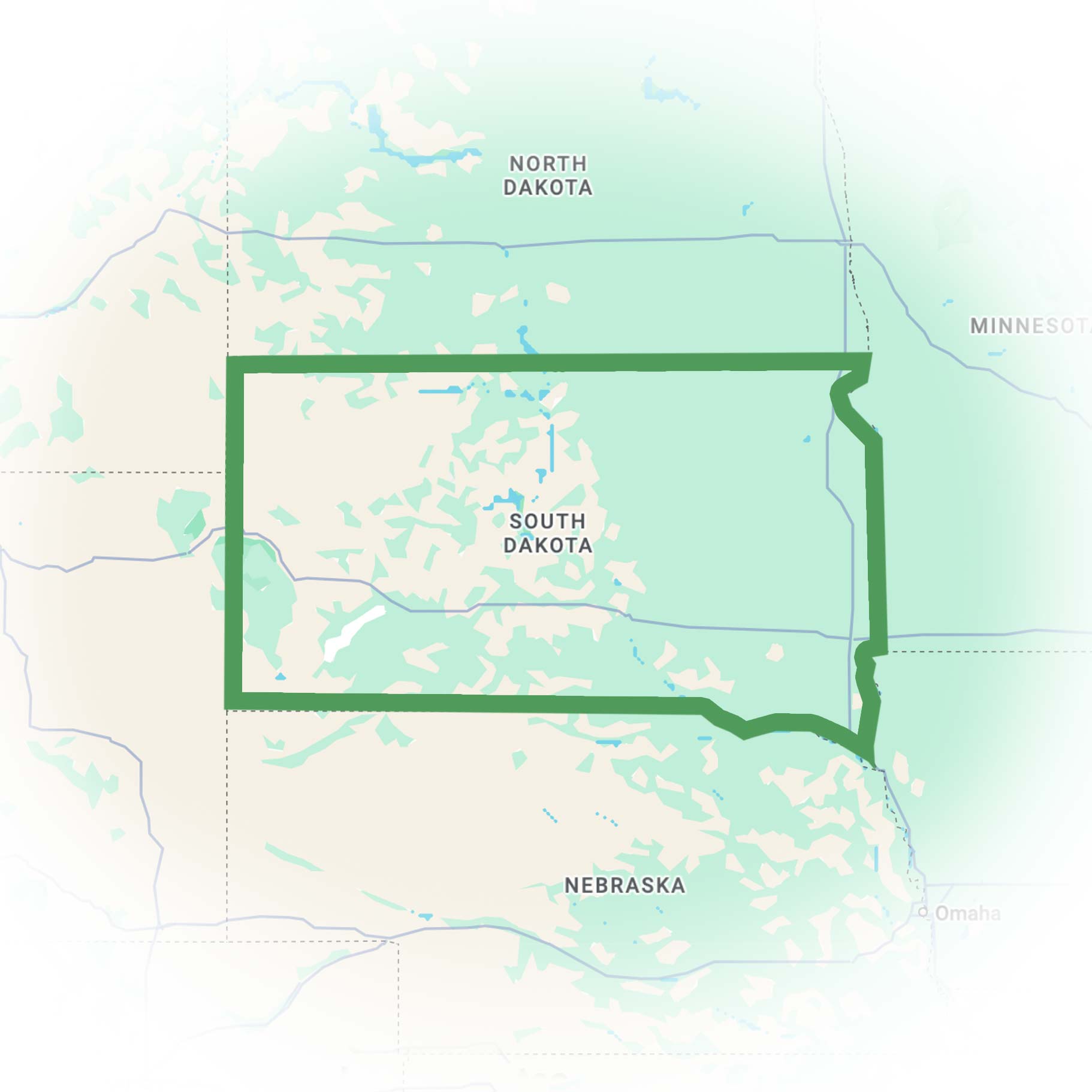 south dakota map