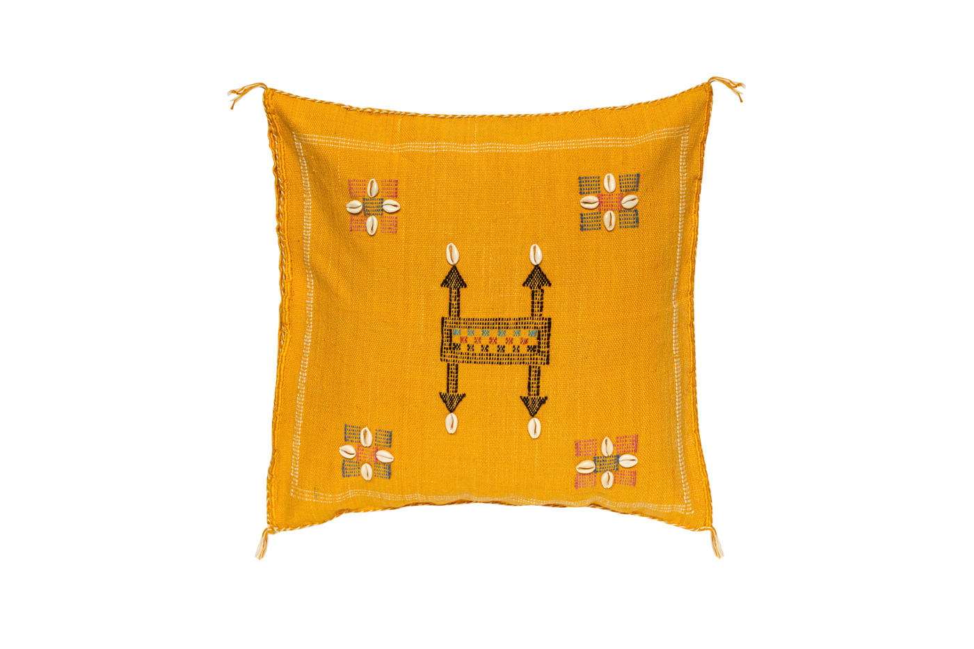 Moroccan yellow cushion
