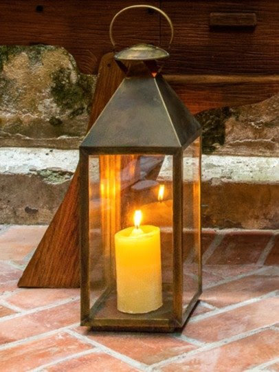 Farol Marroquí en bronce-55 Cm.