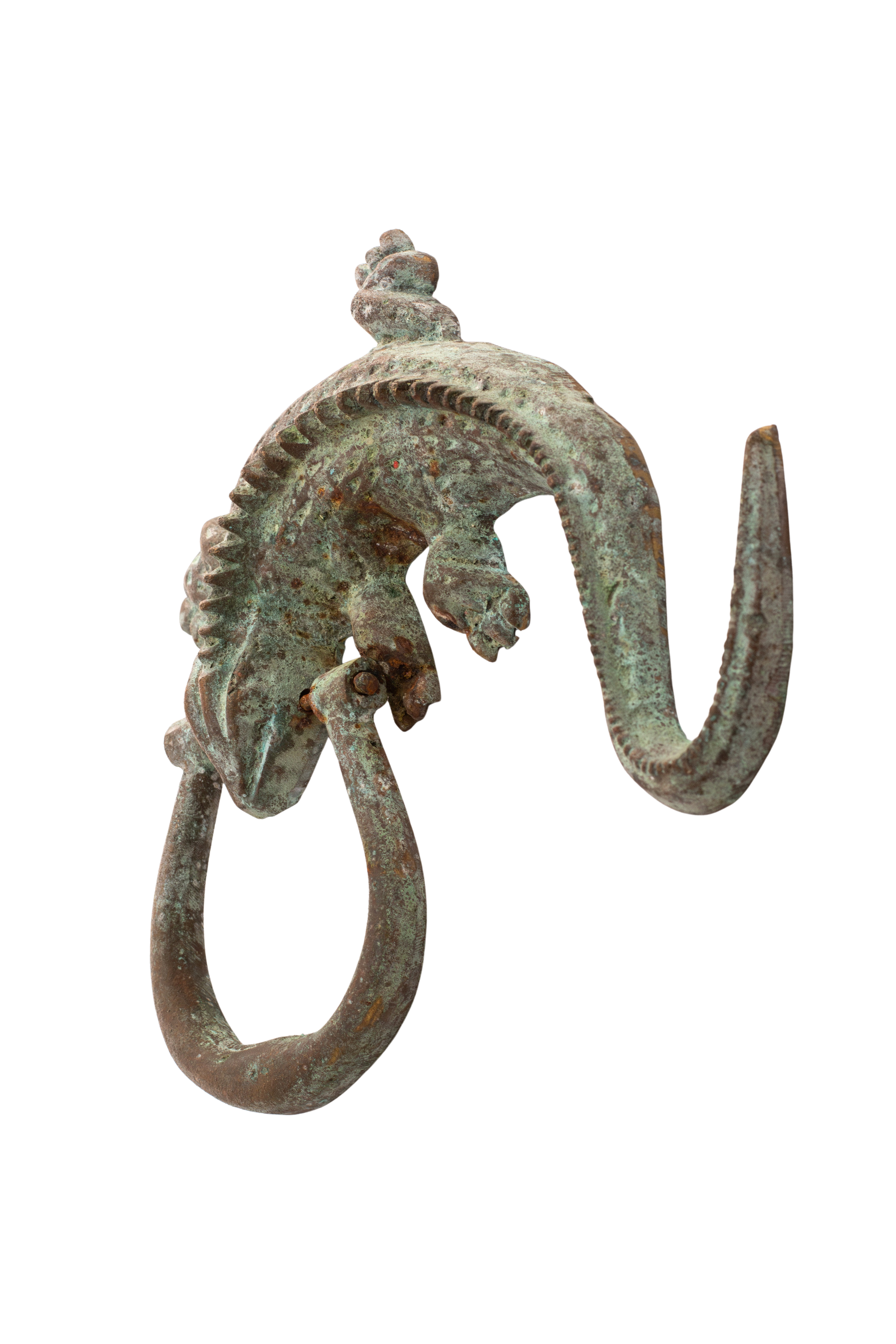 Bronze door knocker Iguana design 25 cm