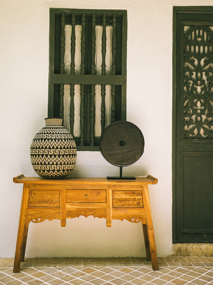 Balinese carved console