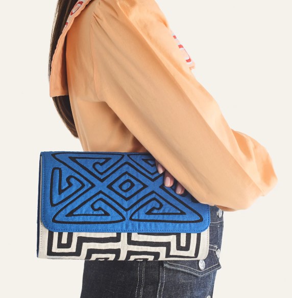 Clutch M.S. - Guna In Blue Baguette