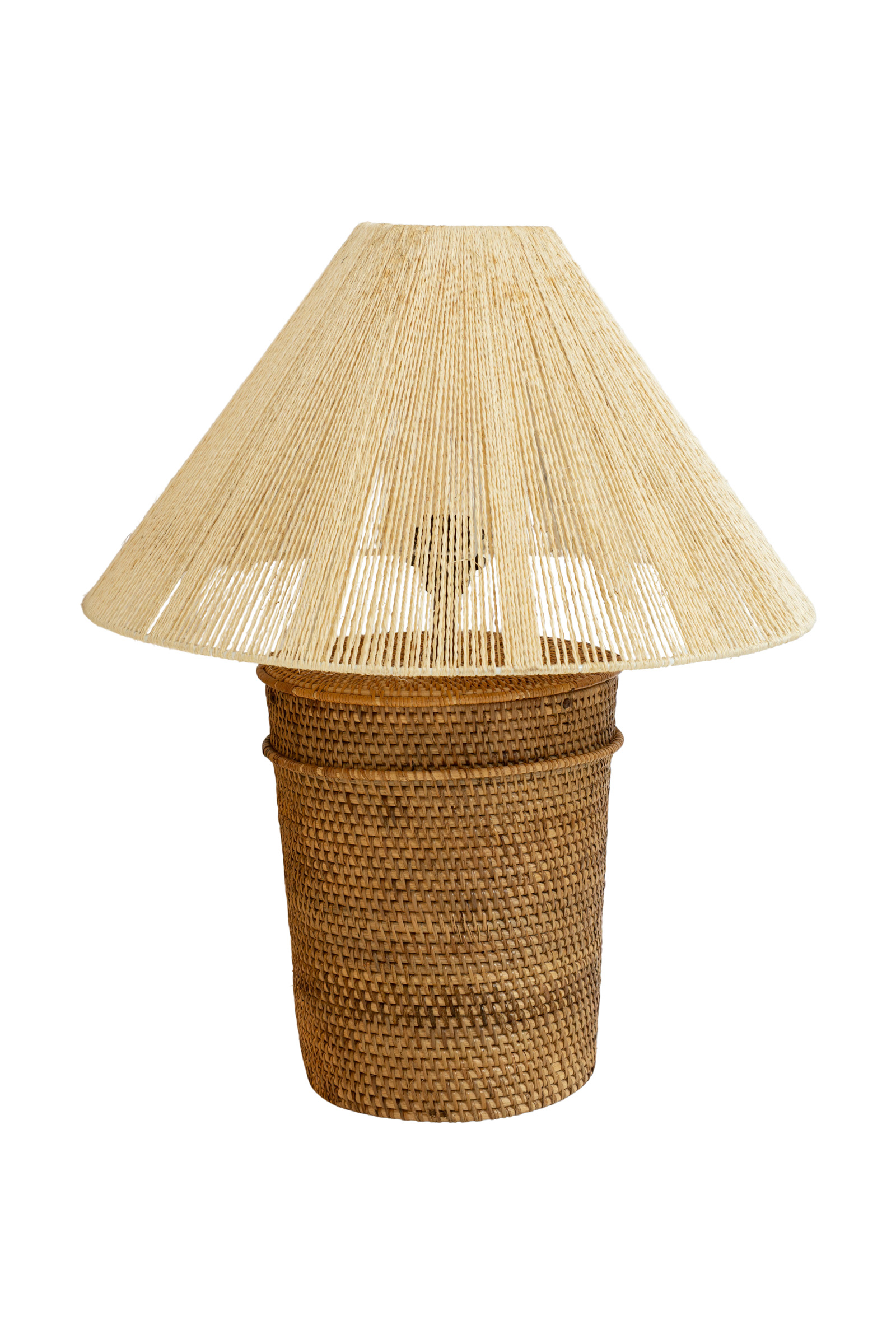 Lámpara de mesa en rattan 60 Cm
