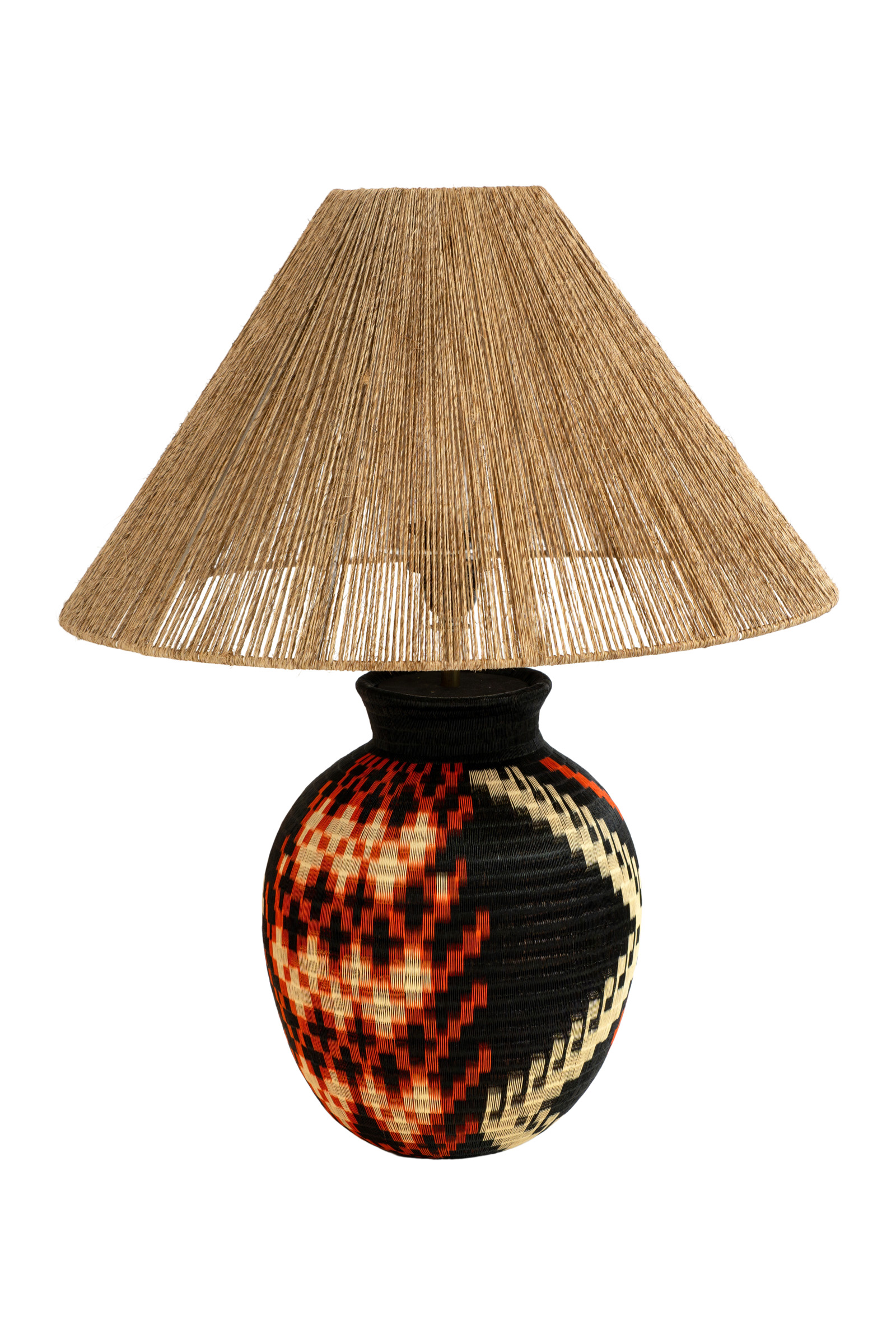 Lampara en Werregue naranja - negro