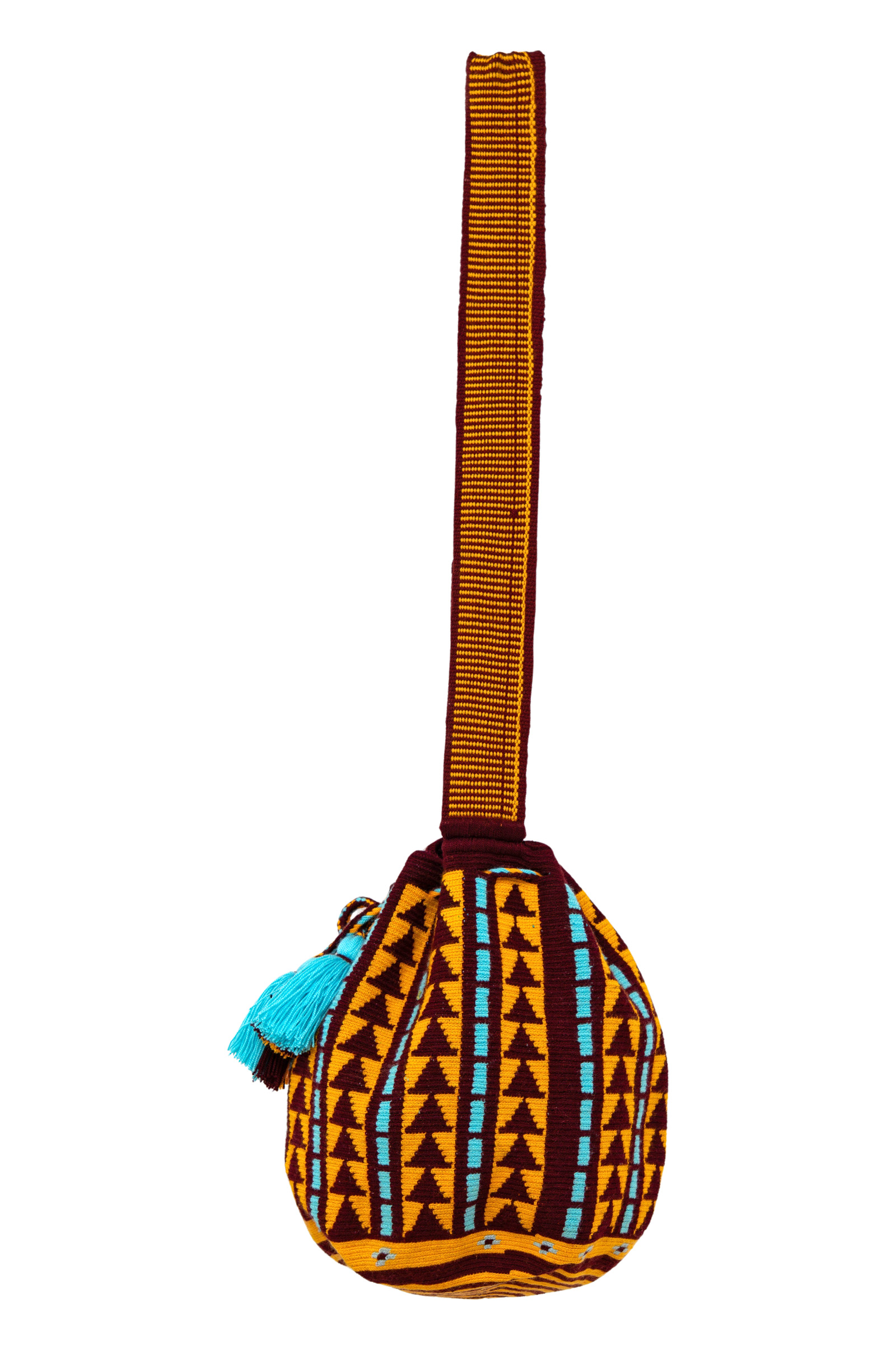 Mochila Wayuu- mostaza y vino