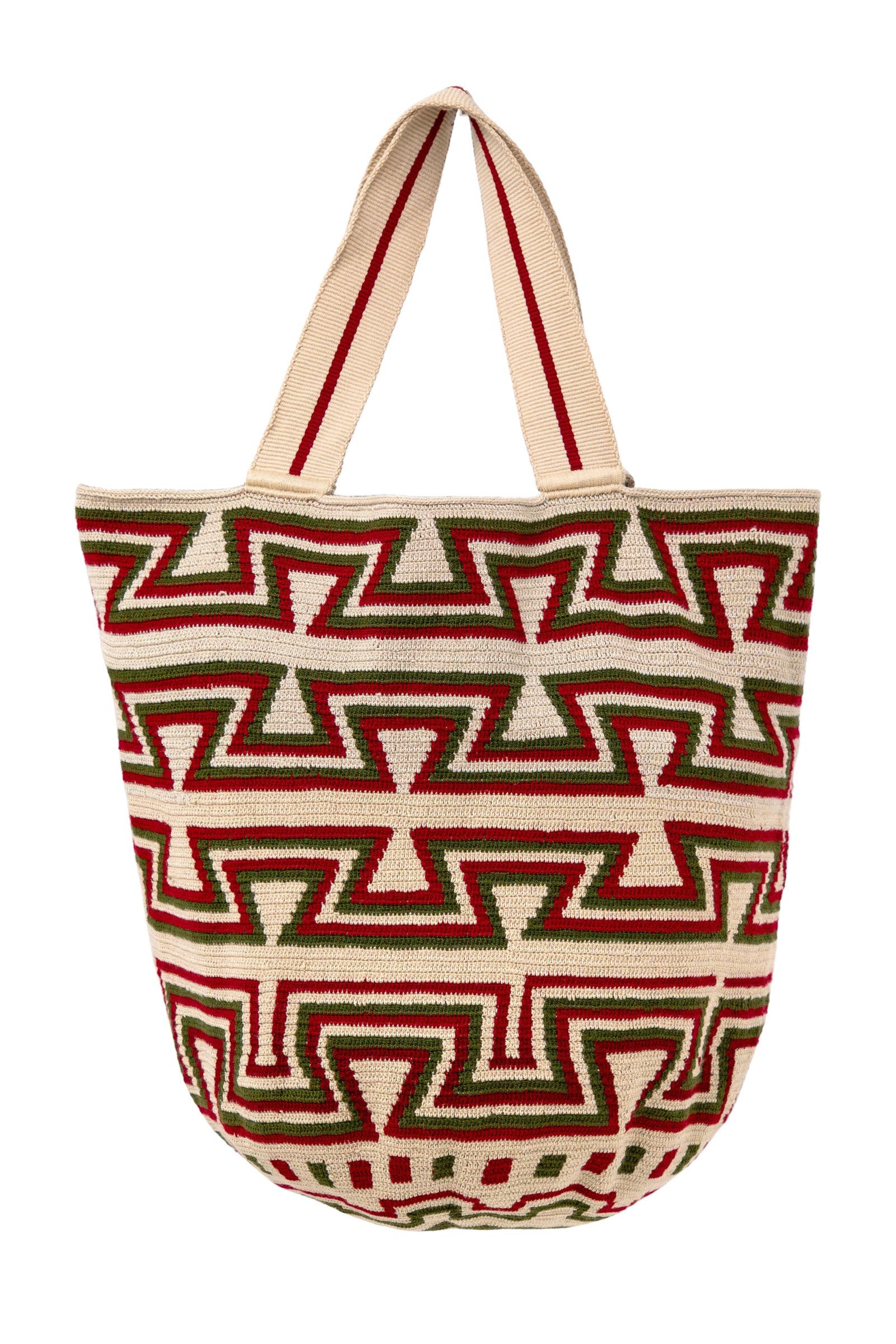 Mochilón Wayuu estilo Susu - Beige