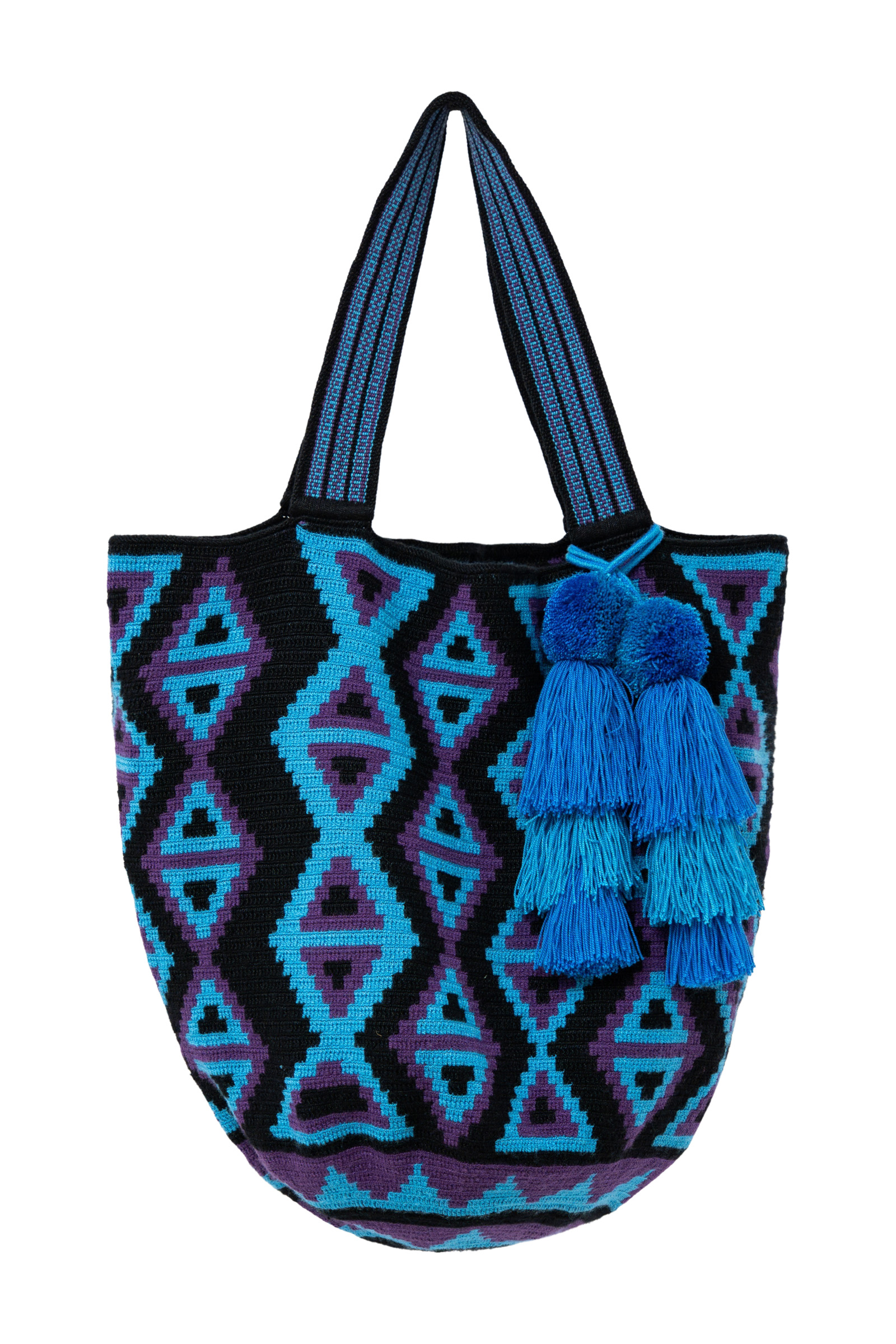 Mochilón Wayuu estilo Susu - Azul