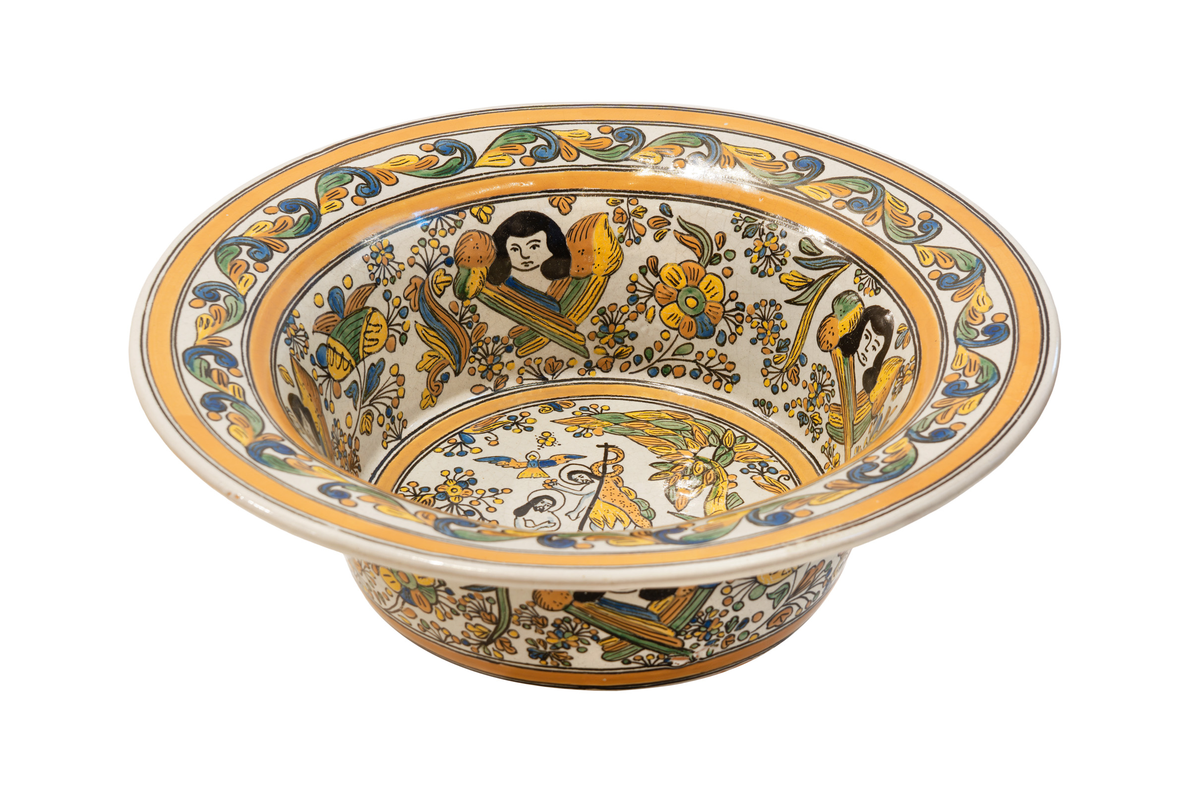 Plato redondo en cerámica Uriarte Talavera