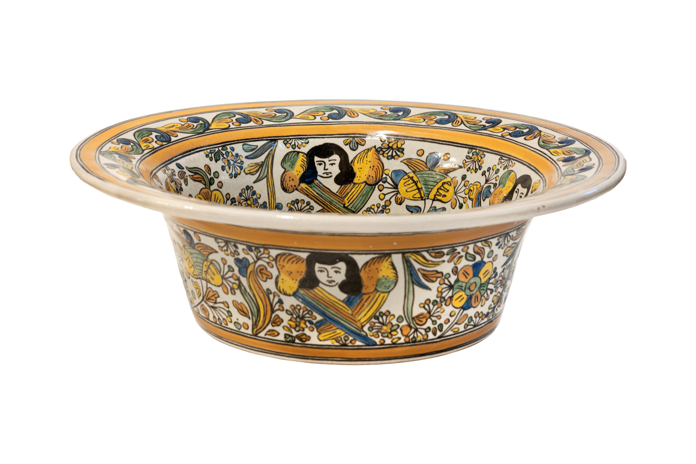 Plato redondo en cerámica Uriarte Talavera