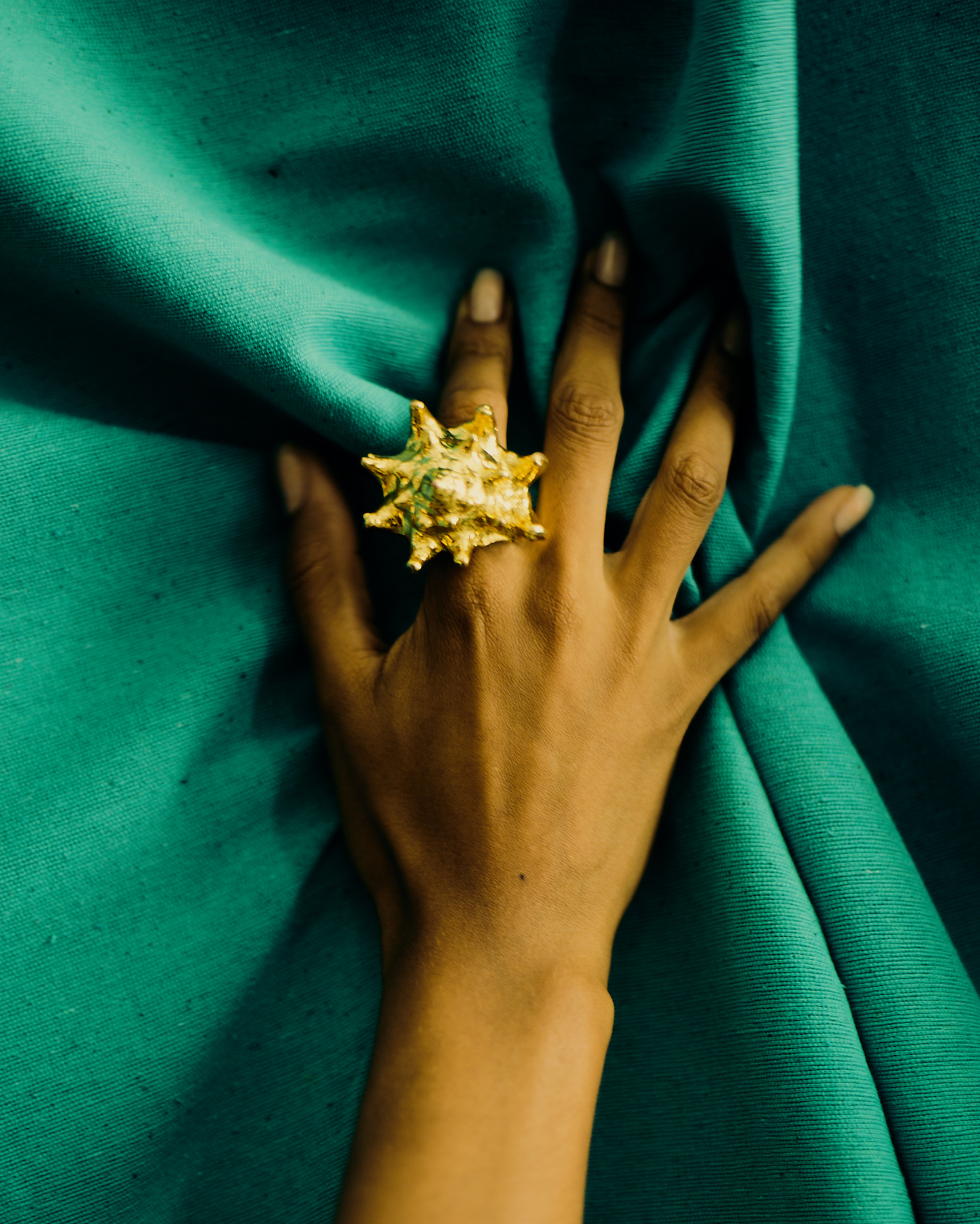 Golden Seashell Ring