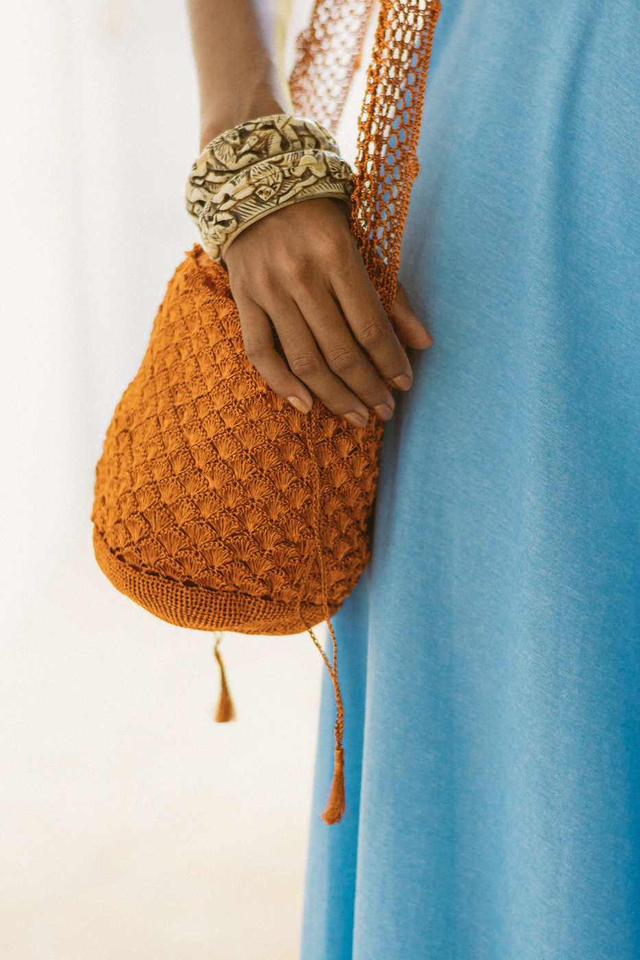 Elephant design bone bracelet