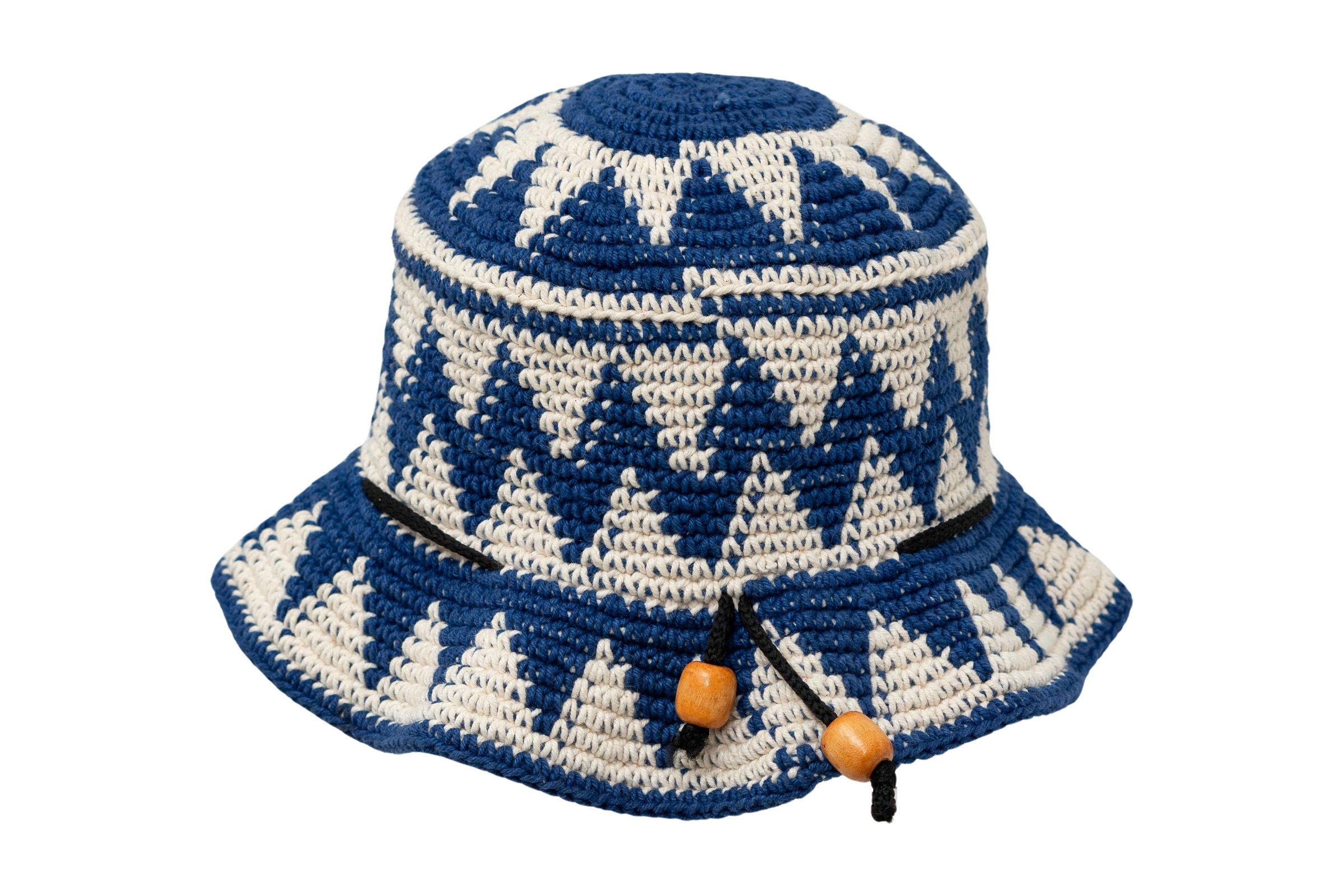 Sombrero tejido en hilo de algodón - Azul