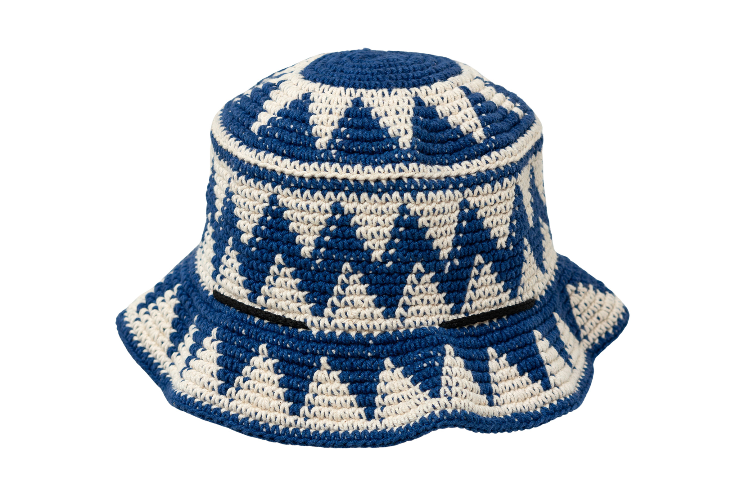 Sombrero tejido en hilo de algodón - Azul