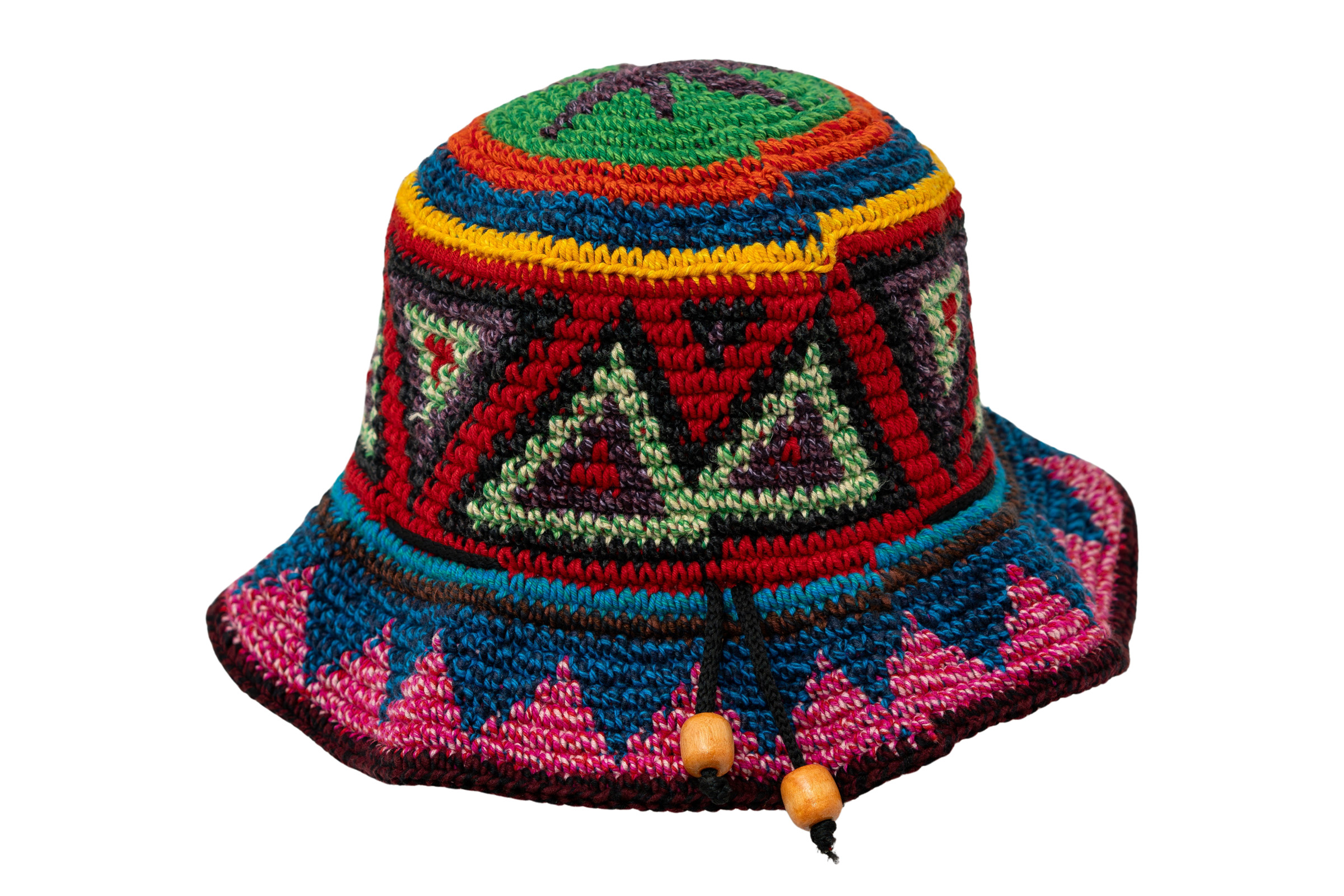 Sombrero tejido en hilo de algodón - Triangulos