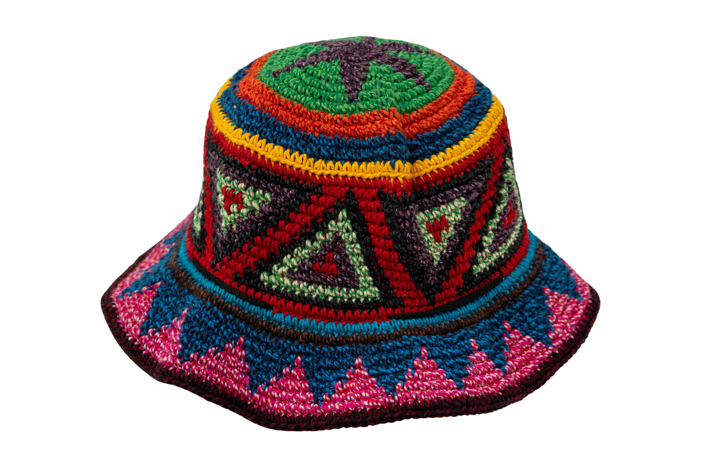 Sombrero tejido en hilo de algodón - Triangulos