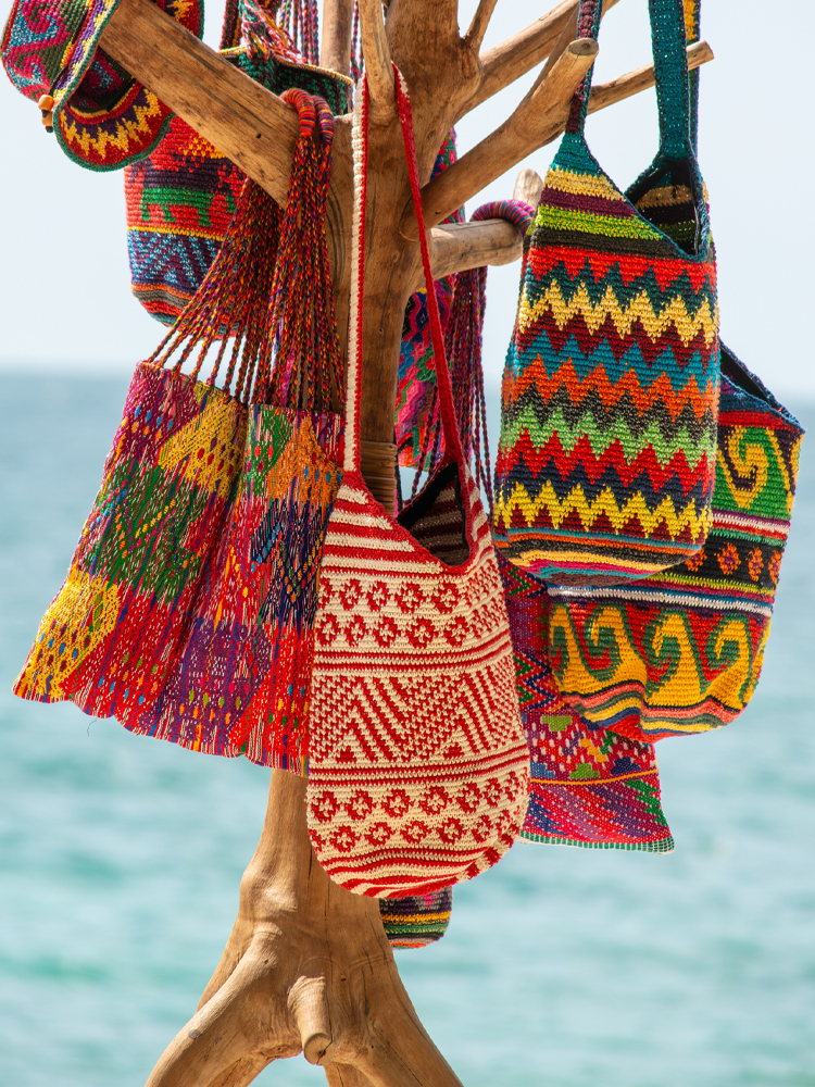 Cotton woven backpack - Zig Zag.