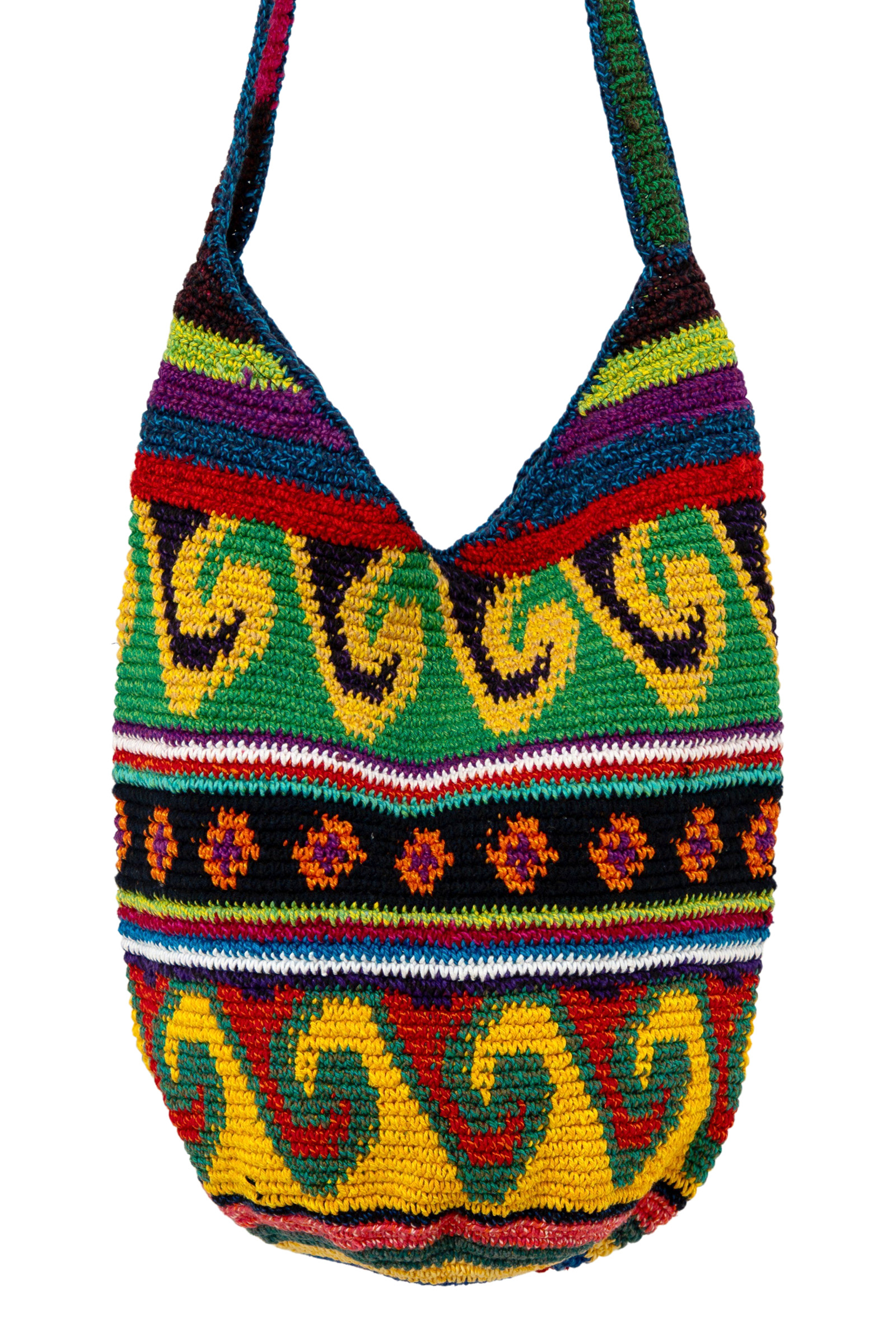 Cotton woven backpack - Waves.